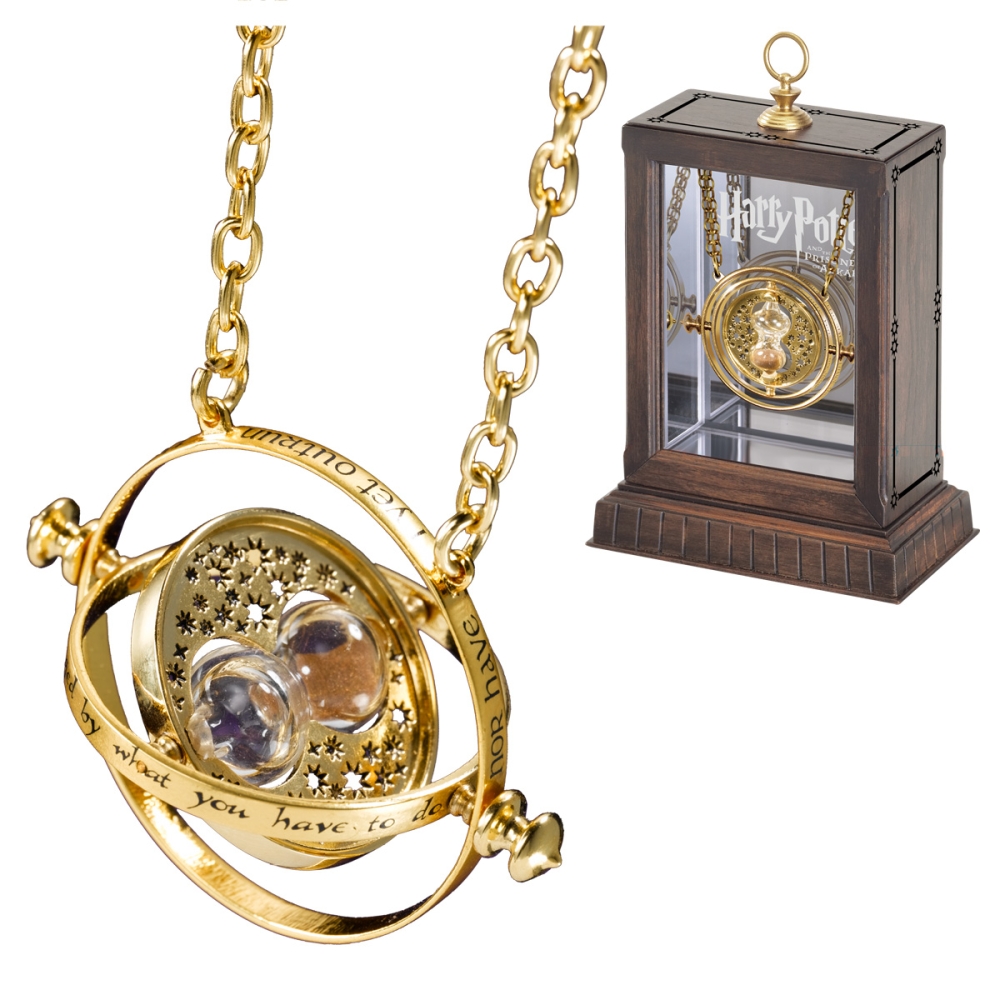 Buy JAZLOG Harry Potter Time Turner Necklace Hermione Granger Rotating  Spins Gold Hourglass | (White Sand) Online at Low Prices in India -  Amazon.in