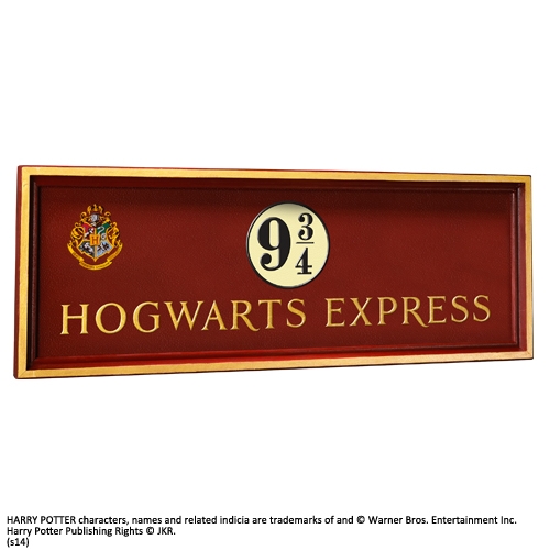 Plastic platform 9 3/4 sign plaque Harry Potter Hogwarts express railway gift 