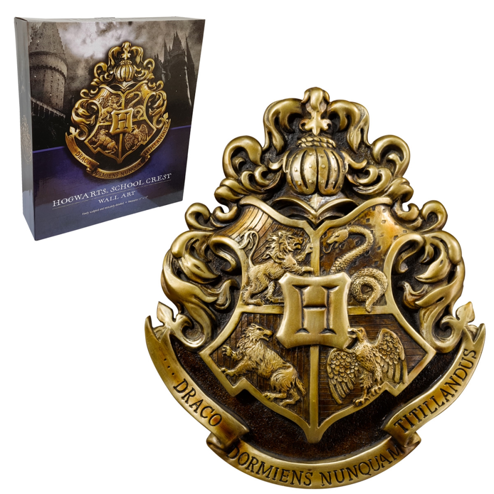 Harry Potter Badge Logo Wall Art Printed Vinyl Sticker Decal Hogwarts Shield Medium 320 x 345mm 