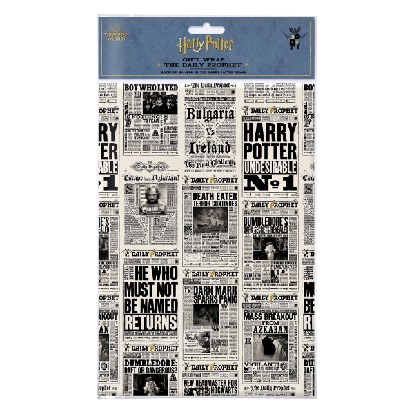 Gift Wrap Paper - Daily Prophet - Boutique Harry Potter